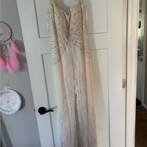 Elegant Beaded Evening Gown